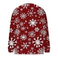 thumbnail image 4 of Cárdigan de punto con estampado navideño para mujer, abrigo con botones, 4 of 4