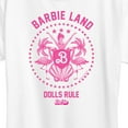 thumbnail image 3 of Barbie the Movie - Barbie Land - Dolls Rule - Women's Short Sleeve Graphic T-Shirt, 3 of 5
