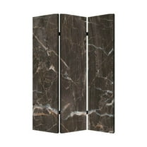 Home Decorative Black Marble Screen Room Divider - 3 Panel