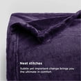 thumbnail image 6 of Moonlight20015 Fleece Blanket, Soft Microplush, Lightweight, Thick and Warm Cozy Comforter, Queen (90x90) Purple, 6 of 10