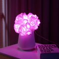 thumbnail image 2 of 20ft 40 LED Rose Lights, Pink String Lights Battery Operated, Flower Hanging Lights for Bedroom Valentines Day Decorations, Pink, 2 of 7