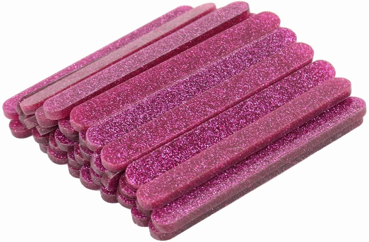 NOGIS 20 Pieces Acrylic Popsicle Sticks, 4.5 Inches Pink Ice Lolly Sticks  Reusable Cakesicle Sticks for DIY Craft Home Party Wedding Favor Gift
