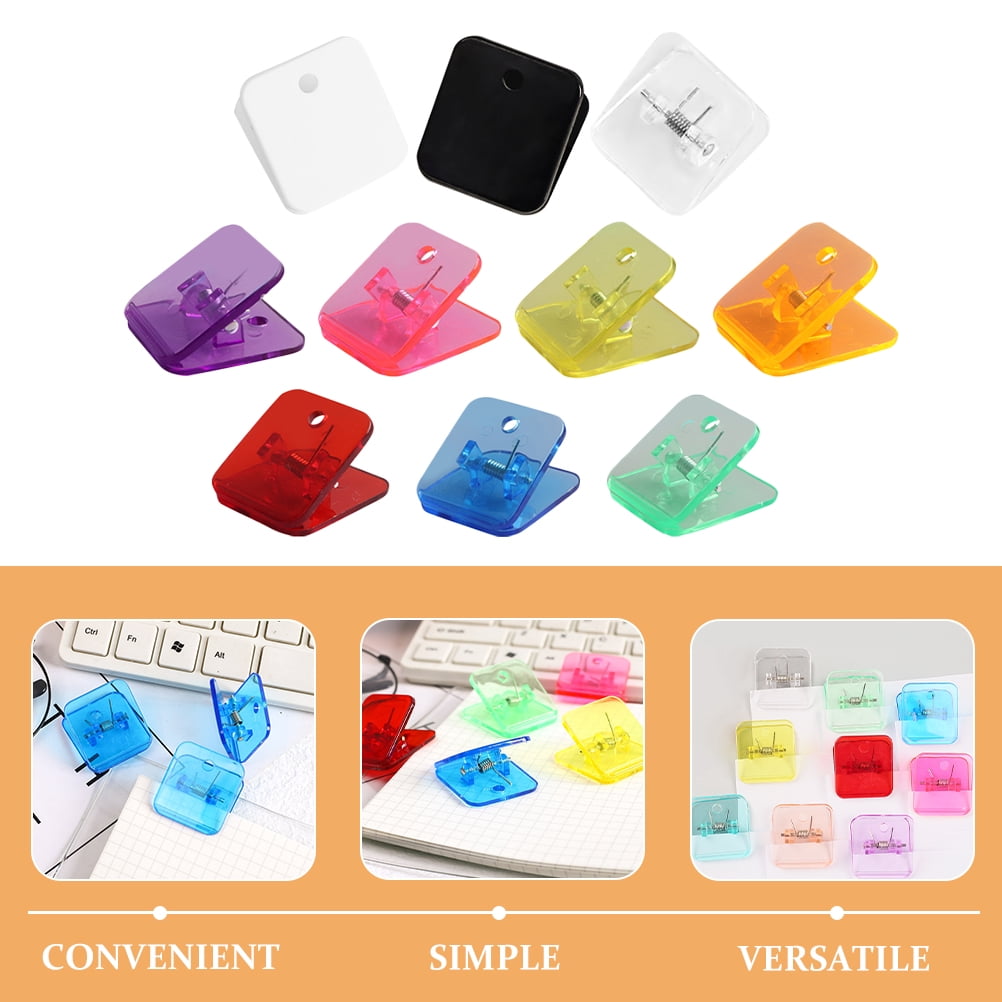 OUNONA 80 pcs  Cute Paper Clips Reusable File Clamps Reusable Photo Clamps Medium Binder Clips Small Paper Clips Binder Clips Large Office Supplies For Women