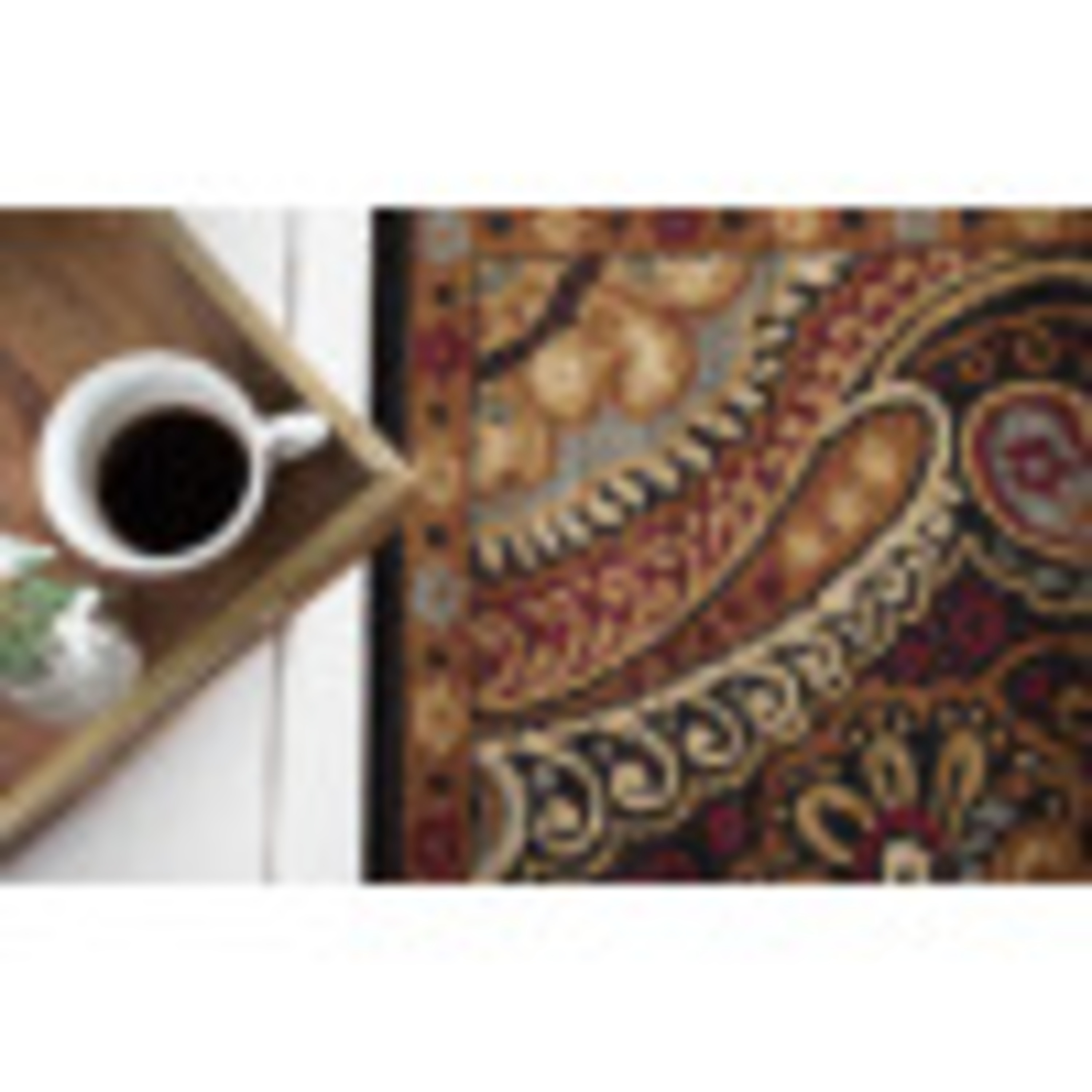 Transitional 8x10 Area Rug (7'6'' x 9'10'') Paisley Black, Red Living Room Easy to Clean