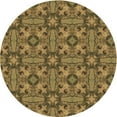 thumbnail image 1 of Ahgly Company Indoor Round Patterned Dark Bronze Brown Area Rugs, 6' Round, 1 of 6