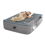 Intex 18 Queen Comfort Plush Raised Air Mattress Bed with Built-in Pump
