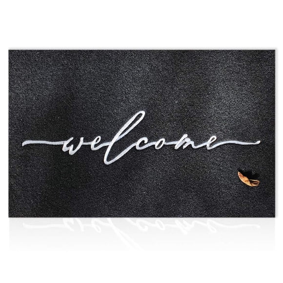 AAZZKANG Tapis de Bienvenue Tapis de Porte Extérieur avec Dessous en Caoutchouc Antidérapant Tapis de Porte d'Entrée Durable Ultra Absorbant la Boue Facile à Nettoyer Intérieur D