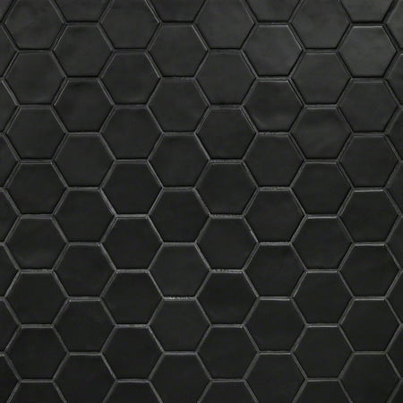 Bond Tile Brookville Black 11 in. x 12 in. Hexagon Matte Ceramic Mosaic Floor and Wall Tile (0.96 Sq. Ft. / Sheet)