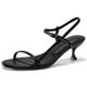 thumbnail image 1 of Sandals Coutgo para mujer, tacón bajo, tacón bajo, tacón bajo, con tiras, color negro, 1 of 6