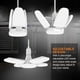thumbnail image 4 of Luz de garaje LED de 60 W, luz de techo de seguridad E27 de 6000 lúmenes, luz de taller deformable con 4 paneles ajustables, luz diurna súper brillante para garaje, almacén, taller, gimnasio, cocina Ormromra GX-164, 4 of 7