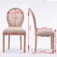 thumbnail image 4 of JINS & VICO French Country Wood Dining Side Chairs, Beige (Set of 2), 4 of 9