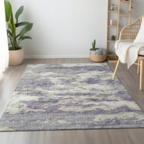 Addison Rugs Mayfield Washable Transitional Soft Abstract Purple Rectangle Rug, 2'6" x 3'10"