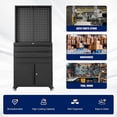 thumbnail image 5 of 71" Rolling Metal Garage Storage Cabinet with Wheels, 3 Drawers, Locking Doors & Adjustable Shelves, Steel Tool Cabinet for Workshop Warehouse, 5 of 7
