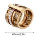thumbnail image 2 of Noticias de moda apilables Anillos de joyería con incrustaciones de circonio de acero inoxidable anillo de números romanos Mujeres, 2 of 4