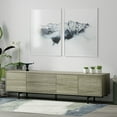 thumbnail image 2 of Atlas 78" x 20" Modern TV Stand Cabinet - Dark Taupe Frame, Dark Taupe Door/Drawers, Black Base, 2 of 8