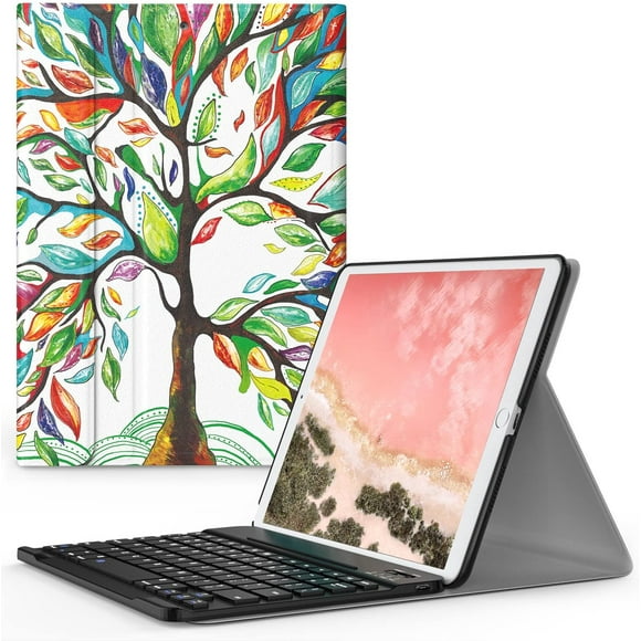 Keyboard Case Fit New iPad Air (3rd Generation) 10.5" 2019/iPad Pro 10.5 2017 - Wireless Keyboard Cover Case for iPad Air 3 2019/iPad Pro 10.5 2017, Lukey Tree