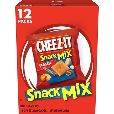 Cheez-It Snack Mix, Lunch IRF13 Snacks, Office and Kids Snacks, Classic, 9oz Box (12 Packs)