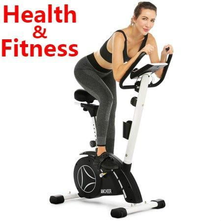 8 level Magnetic Tension Control Non-slip Pedals Folding Magnetic Upright Bike