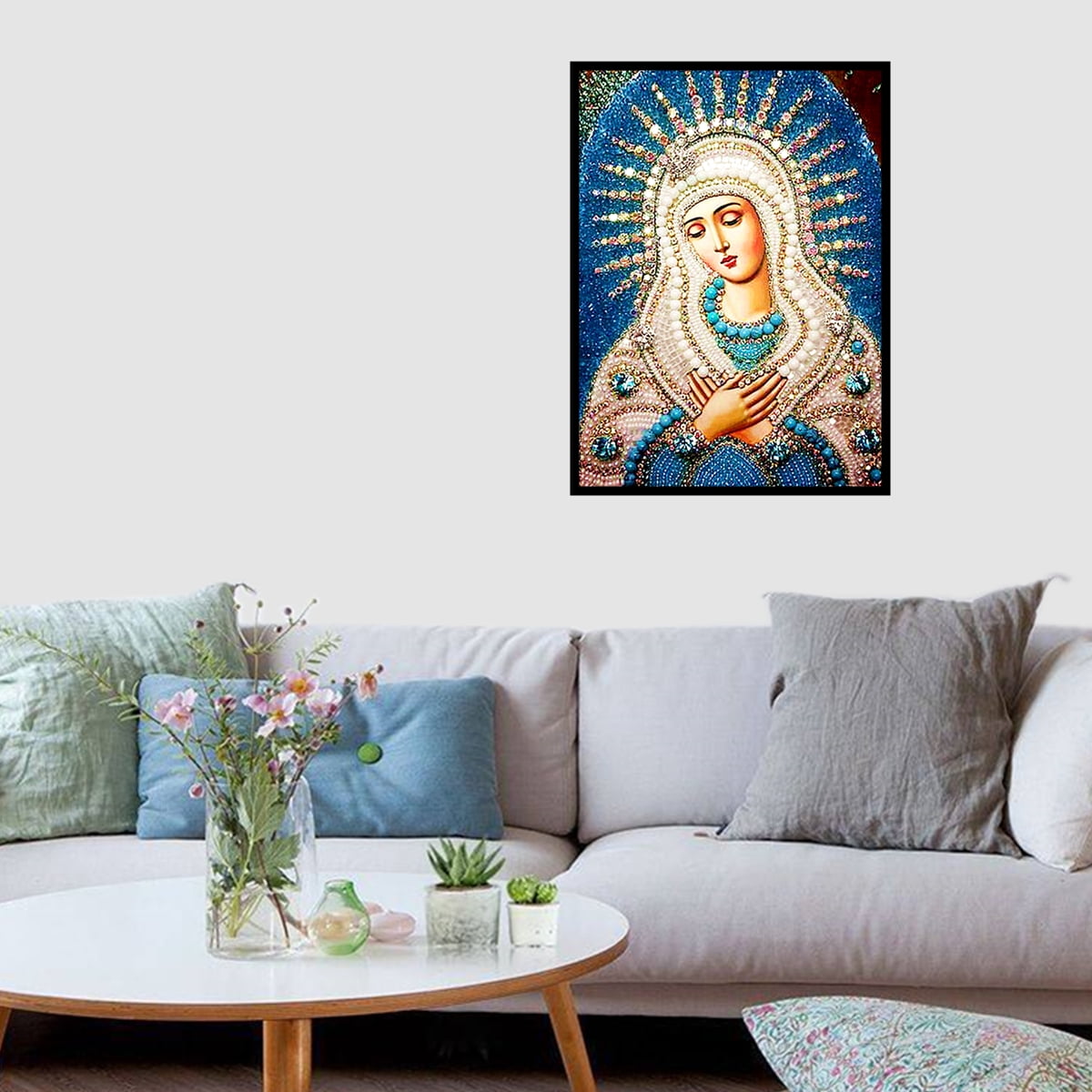 Virgin Mary And Jesus Portraits - Religious Diamond Painting, Full  Round/Square 5D Diamonds