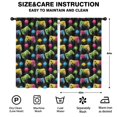 thumbnail image 2 of Blackout Kids Curtains,Colorful Controllers Games Icons Black Pattern Childrens Insulated Curtains Set Of 2,Bedroom Essentials,Toddler Room Decor 52"x84", 2 of 5
