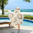 thumbnail image 3 of Yayeee Kids Hooded Towels Toddler Soft Absorbent Beach Bathing Wrap 50" x 23.5", Watercolor Seashells, 3 of 5