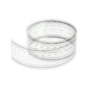 Uxcell Film Flexible Ruler 70cm 0.1mm Scale with R Angle & Width Lines PET Plastic Folding Straight Ruler