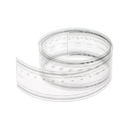 Uxcell Film Flexible Ruler 70cm 0.1mm Scale with R Angle & Width Lines PET Plastic Folding Straight Ruler