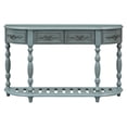thumbnail image 5 of Tcbosik Console Table with Storage, Half Moon Shaped Accent Table with Shelf and 4 Drawers, Behind Couch Table for Living Room, Hallway, Entryway, Antique Blue, 5 of 9