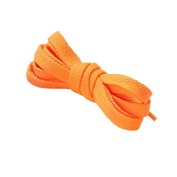 Other Flat Coloured Athletic Sneaker Shoe Laces Strings Shoelaces Bootlaces (Orange E)