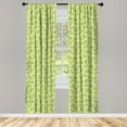 thumbnail image 2 of Ambesonne Fruit 4-Panel Curtains, Tasty Exotic Gooseberries, 56"x63", Green Reseda Green, 2 of 4