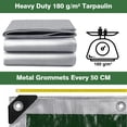 thumbnail image 2 of 10x20FT Tarp, Eurhowing 12 Mil Tarps Heavy Duty Waterproof Poly Tarp Cover, UV & Tear Resistant Tarpaulin for Truck Construction Farm, 2 of 7