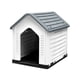 thumbnail image 1 of RED VELVET Casa Perro Casetas de Plástico Exteriores, Resistente al Agua y Clima,Fácil de Montar, Jardín, Patio y Exterior (Gris, Mediana), 1 of 6