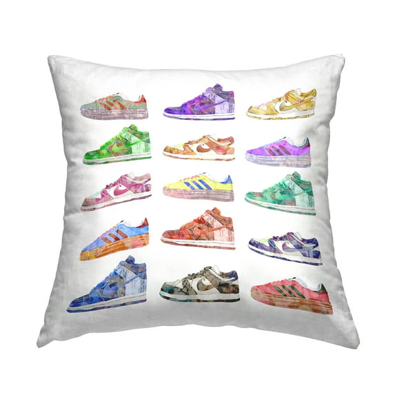 Stupell Industries Pastel Hued Sneakers Decorative Printed Throw Pillow Design by Ziwei Li.
