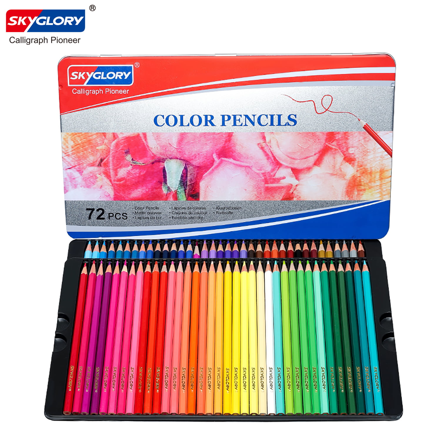 72 full size colouring pencils set in 72 colours,Premium Art Coloured Drawing Pencils for Kids,Adults and Professionals