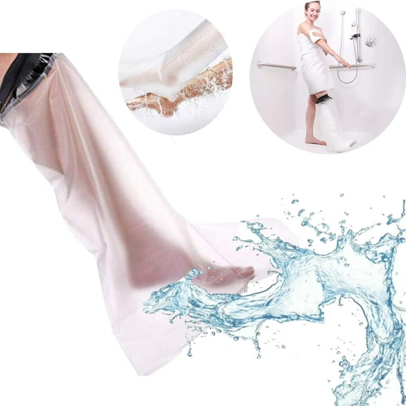 Leg Cast Cover,Waterproof Foot Protector Bandage Protector for Adult Injured Leg Broken Calf Foot Wound,Reusable