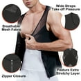 thumbnail image 3 of QRIC Compression Shirts for Men Undershirts Slimming Body Shaper Waist Trainer Tank Top Vest with Zipper, 3 of 6