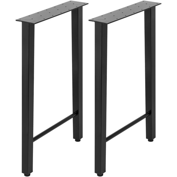 VEVOR Metal Table Legs Set of 2, Dining Table Legs 16” Height, Desk Legs  Trapezoid Shape, Bench Legs Feet Industrial DIY Coffee Table Legs 661lbs  Load