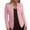 Pink, variant on Women's Fashion Jackets Casual Solid Color Button Thin Coat Long Sleeve Turtleneck Cardigan Outwear Jacket Khaki S
