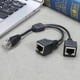 thumbnail image 3 of Red DSL RJ45 macho a 2 hembra Splitter adaptador conector cable negro WDOplteas Para estrenar, 3 of 3