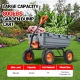 thumbnail image 7 of Garden Dump Cart with 900lb Capacity, Heavy Duty Yard Dump with 180° Rotating Handle and 10" No-Flat Tires, Garden Carts and Wagons, 7 of 7