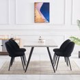 thumbnail image 5 of KEIVVAKN Kitchen Dining Chairs Set of 4 Black Upholstered Modern Chairs for Dining Room Metal Legs, 5 of 10