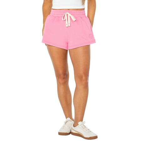 Celebrity Pink Women's Tie Front Fleece Shorts, Sizes XS-4X