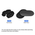 thumbnail image 3 of Unique Bargains Exercise Core Sliders, Oval Glider Discs with Feet Covers, Dual Sided, Home Gym, Black, 2Set, 3 of 6