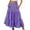 Blue, variant on MIUOWANP Casual Skirts for Women Tiered Elastic High Waist Midi Skirt Solid Color A-Line Skirt with Pockets Red XL