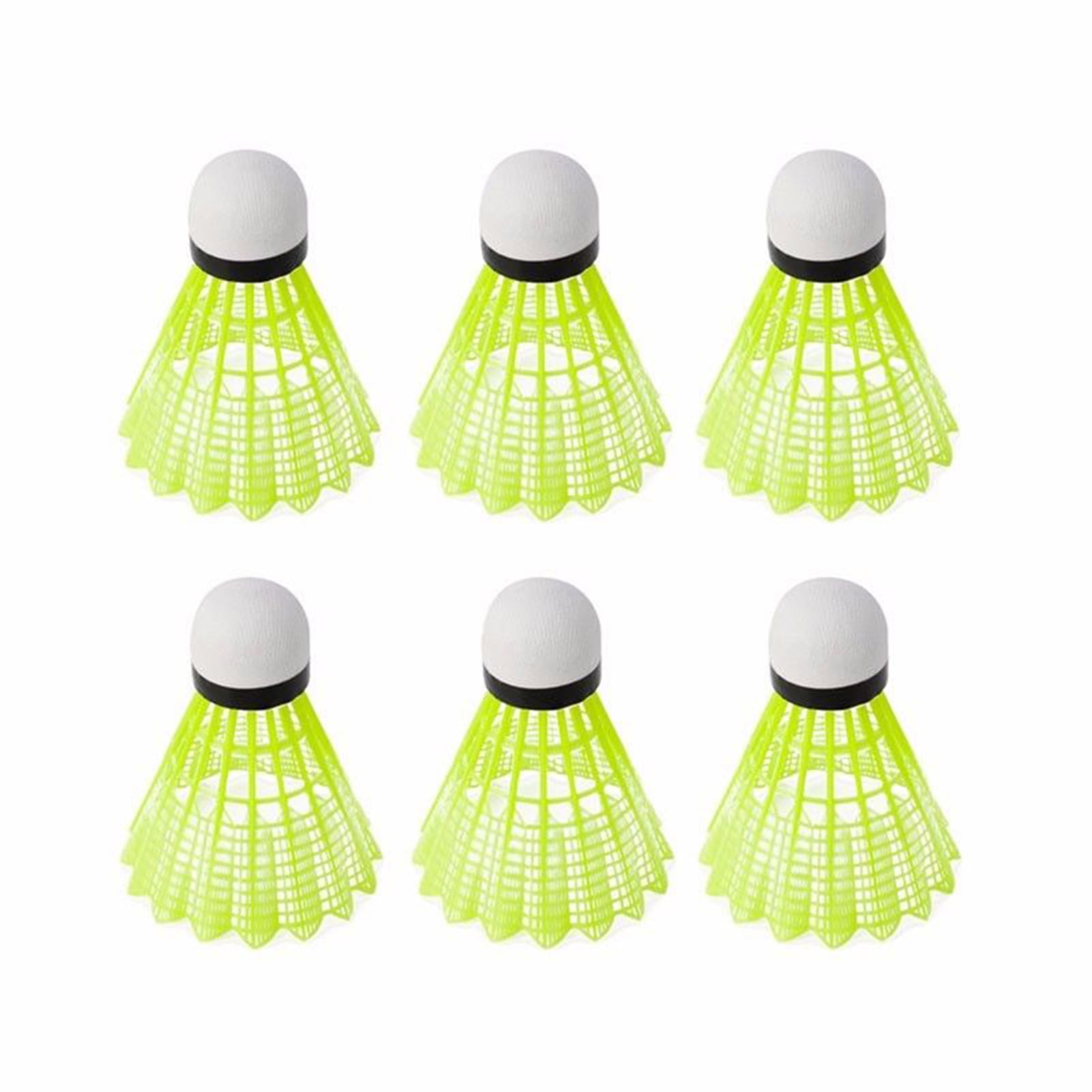 ActFu 6Pcs Feather Shuttlecocks Professional Flying Stability Durable Yellow Shuttlecock Sport Training Badminton Ball for Outdoor