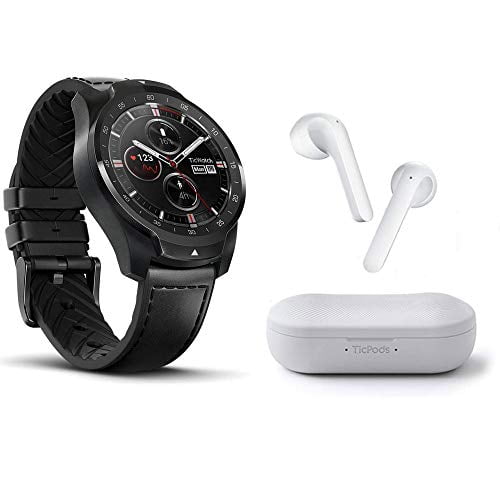 TicWatch Bundle with TicWatch Pro Bluetooth Smart Watch - Black + TicPods 2  Pro True Wireless Earbuds - Ice - Walmart.com
