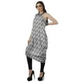 thumbnail image 4 of Moomaya Women's Printed One-Shoulder Cowl Kurti Sleeveless Dress Boho Party Designer Clothing, 4 of 7