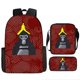 thumbnail image 1 of Mochila De Dibujos Animados De Anime Mochila Escolar Para Estudiantes Mochila De Gran Capacidad Bolso De Lápiz De Poliéster Impreso Juego De Bolso De Hombro, 1 of 1