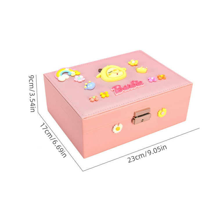RUNOLIG Kids Jewelry Box Kit Gift,Portable Travel Jewelry Case For