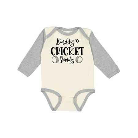 

Inktastic Daddy s Cricket Buddy Gift Baby Boy or Baby Girl Long Sleeve Bodysuit